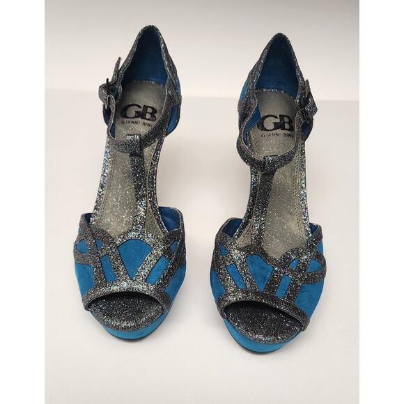 Gianni Bini Blainee T-Strap Ultra High Heel Tan Pump Sandal Shoes Size 7M - Picture 6 of 15